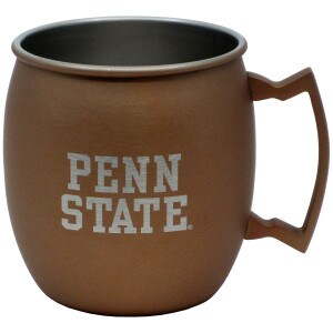 copper finish mug with etched Penn State